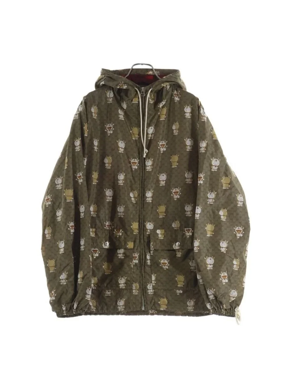Gucci Doraemon Ushiemon Hoodie Nylon Jacket Brown